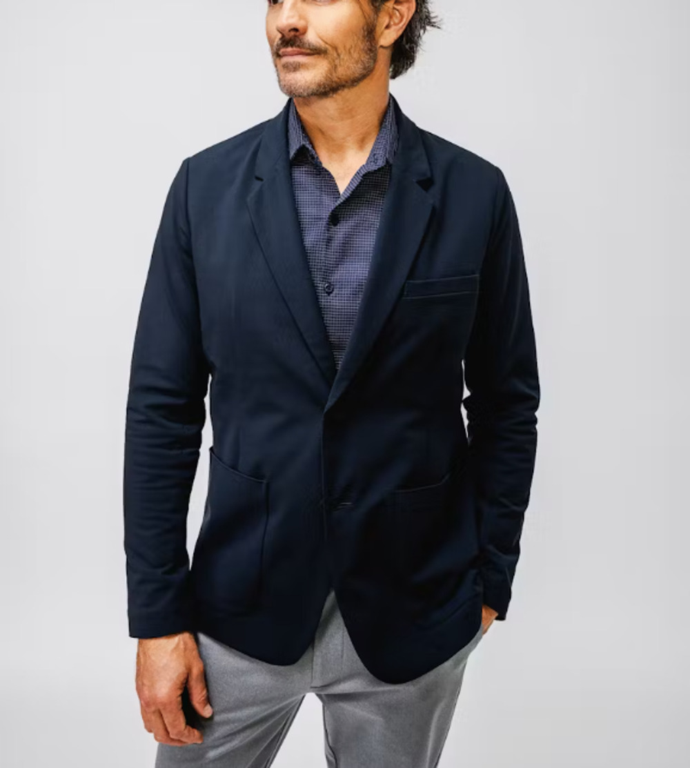 Ministry of Supply Mens Kinetic Blazer XS Navy Blue Two Button Jacket NWT